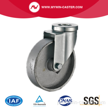 Obrotowe kółka żeliwne do średnich obciążeń z otworem na śrubę